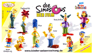 Оригинальный немецкий вкладыш серии Die Simpsons Der Film (2007)