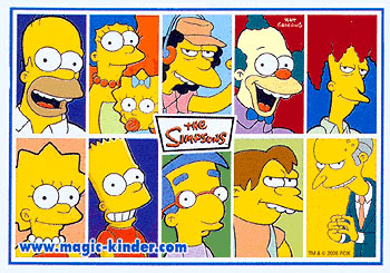 Итальянский вкладыш серии The Simpsons (2007, Kinder Merendero)
