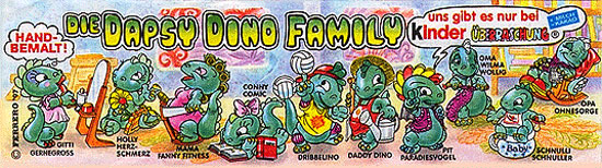 Оригинальный немецкий вкладыш серии Die Dapsy Dino Family (1997, Германия)