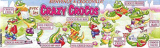 Французский вкладыш серии Crazy Crocos (1996)