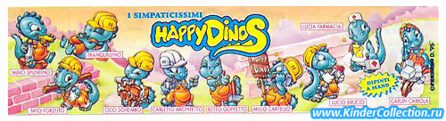 Итальянский вкладыш к серии I simpaticissimi Happy Dinos (1996)