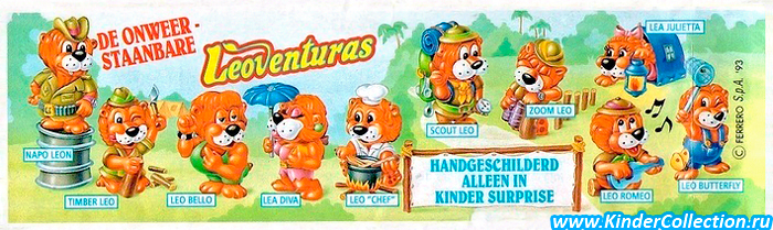Вкладыш серии Les Irresistibles Leoventuras для Нидерландов (1994)