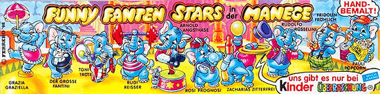 Оригинальный немецкий вкладыш серии Funny Fanten Stars in der Manege (1998)