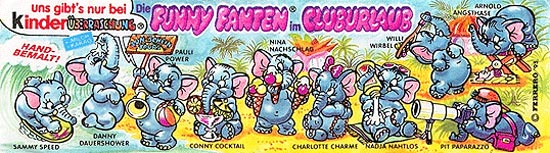 Оригинальный немецкий вкладыш серии Die Funny Fanten im Cluburlaub (1995, Германия)