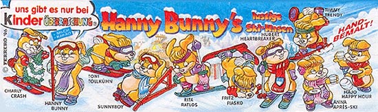 Оригинальный немецкий вкладыш серии Hanny Bunny’s lustige Ski-Hasen (1996, Германия)