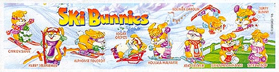 Французский вкладыш серии Ski Bunnies (1998, Франция)