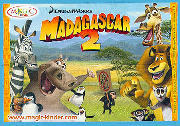 Европейский вкладыш серии Madagascar-2 (2008)