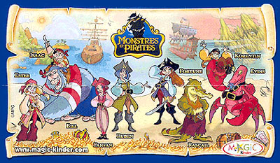 Французский вкладыш серии Monstres & Pirates (2008)