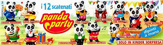 Оригинальный итальянский вкладыш серии Panda Party (1994)
