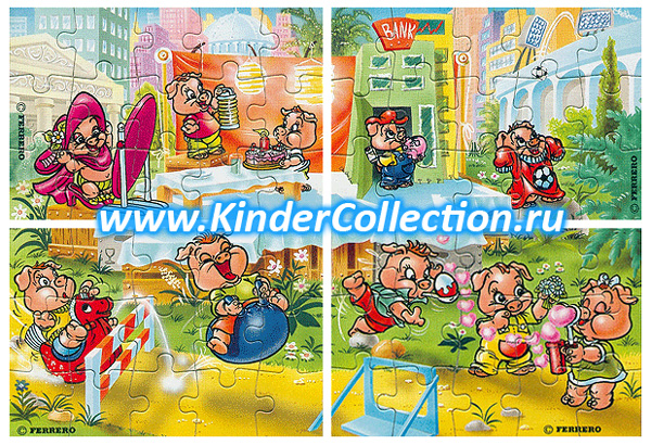 Пазлы Свинки серии Pinky Piggys (2000, Германия)