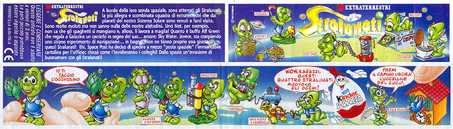 Оригинальный итальянский вкладыш серии Extraterrestri Stralunati (1998)
