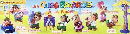Французский вкладыш серии Les Ours Bavarois a la Fete Foraine (1997)
