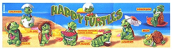 Вкладыш серии Happy Tortles (2003, Kinder Merendero)
