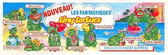 Французский вкладыш серии Les Fantastiques Tiny Tortues (1993)