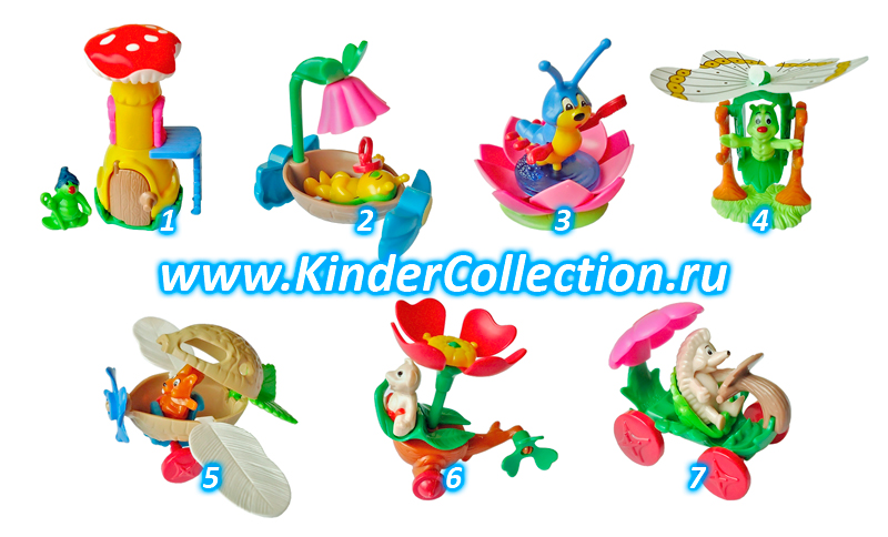 Серия сборных игрушек Lustige Tierkinder K01 n.53-59 (2000, Италия)