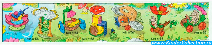 Европейский нейтральный вкладыш к серии Lustige Tierkinder K01 n.53-59 (2000)