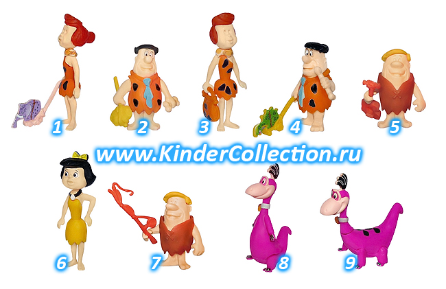 Серия сборных игрушек The Flintstones K95n68-76 (1994, Европа)