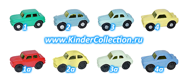 Серия сборных игрушек Kleinwagen K96 n.099-102 (1995, Европа)