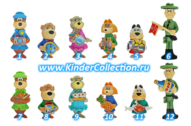 Серия сборных игрушек Yogi Bear K96 n.50-61 (1995, Европа)
