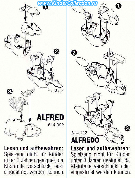 Немецкие вкладыши-инструкции к игрушкам